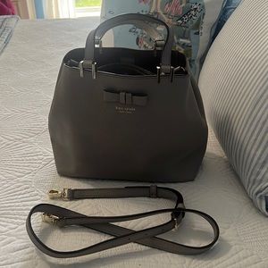 Original Kate Spade handbag / purse Grey . Cute simple bow on the front.Like new